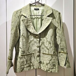 Le Chateau Vintage Damask Jacquard Blazer